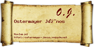 Ostermayer János névjegykártya